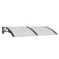vidaXL Tettoia per Porta Nera 150x100 cm Policarbonato vidaXL Tettoia per Porta Nera 150x100 cm Policarbonato