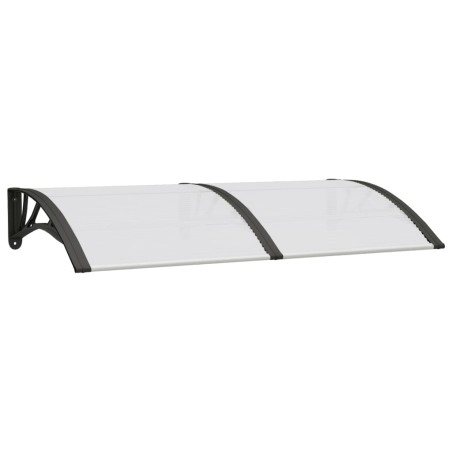 vidaXL Tettoia per Porta Nero e Trasparente 150x80 cm in Policarbonato