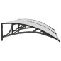 vidaXL Tettoia per Porta Nero e Trasparente 150x80 cm in Policarbonato vidaXL Tettoia per Porta Nero e Trasparente 150x80 cm in Policarbonato