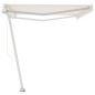 Tenda da Sole Retrattile Manuale Autoportante 500x300 cm Crema Tenda da Sole Retrattile Manuale Autoportante 500x300 cm Crema
