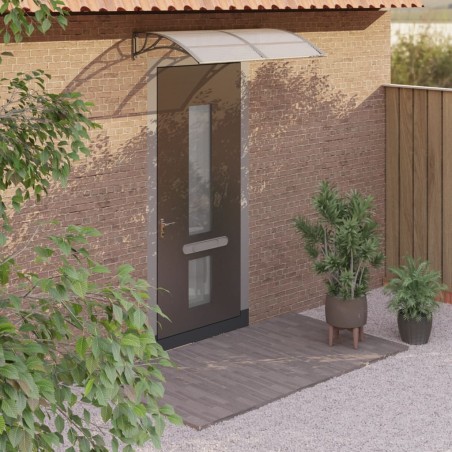 vidaXL Tettoia per Porta Grigia 150x75 cm in Policarbonato