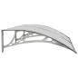 vidaXL Tettoia per Porta Grigia 150x75 cm in Policarbonato vidaXL Tettoia per Porta Grigia 150x75 cm in Policarbonato