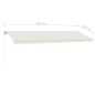 Tenda da Sole Retrattile Manuale Autoportante 500x300 cm Crema Tenda da Sole Retrattile Manuale Autoportante 500x300 cm Crema