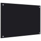 vidaXL Paraschizzi per Cucina Nero 70x50 cm in Vetro Temperato