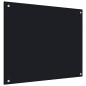 vidaXL Paraschizzi per Cucina Nero 70x60 cm in Vetro Temperato