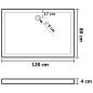 vidaXL Piatto Doccia in ABS Rettangolare Bianco 80x120 cm vidaXL Piatto Doccia in ABS Rettangolare Bianco 80x120 cm