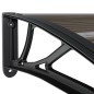 vidaXL Tettoia per Porta Nera 150x100 cm Policarbonato