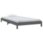 vidaXL Letto Impilabile Grigio 90x200cm in Legno Massello di Pino vidaXL Letto Impilabile Grigio 90x200cm in Legno Massello di Pino