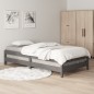 vidaXL Letto Impilabile Grigio 90x200cm in Legno Massello di Pino vidaXL Letto Impilabile Grigio 90x200cm in Legno Massello di Pino