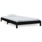 vidaXL Letto Impilabile Nero 90x200cm in Legno Massello di Pino vidaXL Letto Impilabile Nero 90x200cm in Legno Massello di Pino