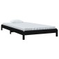vidaXL Letto Impilabile Nero 90x200cm in Legno Massello di Pino vidaXL Letto Impilabile Nero 90x200cm in Legno Massello di Pino