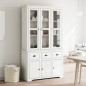 vidaXL Credenza BODO 115,5x43x200,5 cm Legno Massello di Pino Bianco vidaXL Credenza BODO 115,5x43x200,5 cm Legno Massello di Pino Bianco