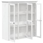 vidaXL Credenza BODO 115,5x43x200,5 cm Legno Massello di Pino Bianco vidaXL Credenza BODO 115,5x43x200,5 cm Legno Massello di Pino Bianco