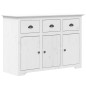 vidaXL Credenza BODO 115,5x43x200,5 cm Legno Massello di Pino Bianco vidaXL Credenza BODO 115,5x43x200,5 cm Legno Massello di Pino Bianco