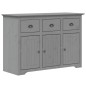 vidaXL Credenza BODO 115,5x43x200,5 cm Legno Massello di Pino Grigio vidaXL Credenza BODO 115,5x43x200,5 cm Legno Massello di Pino Grigio