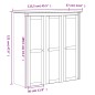 vidaXL Credenza BODO 115,5x43x200,5 cm Legno Massello di Pino Grigio vidaXL Credenza BODO 115,5x43x200,5 cm Legno Massello di Pino Grigio