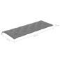 vidaXL Panca da Giardino 3 Posti con Cuscino 150cm Grigia in Eucalipto vidaXL Panca da Giardino 3 Posti con Cuscino 150cm Grigia in Eucalipto