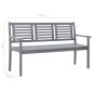 vidaXL Panca da Giardino 3 Posti con Cuscino 150cm Grigia in Eucalipto vidaXL Panca da Giardino 3 Posti con Cuscino 150cm Grigia in Eucalipto
