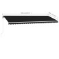 Tenda Retrattile Manuale Autoportante 500x300 cm Antracite Tenda Retrattile Manuale Autoportante 500x300 cm Antracite