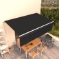 Tenda da Sole Retrattile Manuale con Parasole 5x3m Antracite Tenda da Sole Retrattile Manuale con Parasole 5x3m Antracite