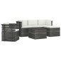 vidaXL Set Divani da Giardino su Pallet 6 pz con Cuscini Massello Pino vidaXL Set Divani da Giardino su Pallet 6 pz con Cuscini Massello Pino
