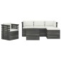 vidaXL Set Divani da Giardino su Pallet 6 pz con Cuscini Massello Pino vidaXL Set Divani da Giardino su Pallet 6 pz con Cuscini Massello Pino