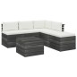 vidaXL Set Divani da Giardino su Pallet 6 pz con Cuscini Massello Pino vidaXL Set Divani da Giardino su Pallet 6 pz con Cuscini Massello Pino