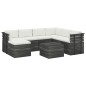 vidaXL Set Divani da Giardino su Pallet 8 pz con Cuscini Massello Pino vidaXL Set Divani da Giardino su Pallet 8 pz con Cuscini Massello Pino