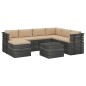 vidaXL Set Divani da Giardino su Pallet 8 pz con Cuscini Massello Pino vidaXL Set Divani da Giardino su Pallet 8 pz con Cuscini Massello Pino