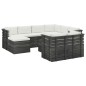 vidaXL Set Divani da Giardino Pallet 10 pz con Cuscini Massello Pino vidaXL Set Divani da Giardino Pallet 10 pz con Cuscini Massello Pino