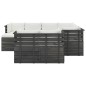vidaXL Set Divani da Giardino Pallet 10 pz con Cuscini Massello Pino vidaXL Set Divani da Giardino Pallet 10 pz con Cuscini Massello Pino