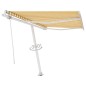 Tenda da Sole Automatica Autoportante 350x250 cm Gialla Bianca Tenda da Sole Automatica Autoportante 350x250 cm Gialla Bianca