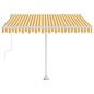 Tenda da Sole Automatica Autoportante 350x250 cm Gialla Bianca Tenda da Sole Automatica Autoportante 350x250 cm Gialla Bianca