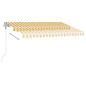 Tenda da Sole Automatica Autoportante 350x250 cm Gialla Bianca Tenda da Sole Automatica Autoportante 350x250 cm Gialla Bianca