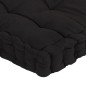 Cuscini per Pallet e Pavimento 6 pz Neri in Cotone Cuscini per Pallet e Pavimento 6 pz Neri in Cotone
