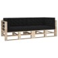 Cuscini per Pallet e Pavimento 6 pz Neri in Cotone Cuscini per Pallet e Pavimento 6 pz Neri in Cotone