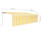 Tenda Retrattile Manuale con Parasole 5x3m Gialla Bianca Tenda Retrattile Manuale con Parasole 5x3m Gialla Bianca