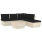 vidaXL Set Divani da Giardino su Pallet 6 pz con Cuscini Legno Abete