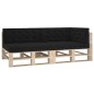 Cuscini per Pallet e Pavimento 5 pz Nero in Cotone Cuscini per Pallet e Pavimento 5 pz Nero in Cotone