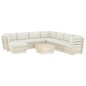 vidaXL Set Divani da Giardino su Pallet 9 pz con Cuscini Legno Abete vidaXL Set Divani da Giardino su Pallet 9 pz con Cuscini Legno Abete