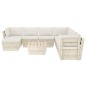 vidaXL Set Divani da Giardino su Pallet 9 pz con Cuscini Legno Abete vidaXL Set Divani da Giardino su Pallet 9 pz con Cuscini Legno Abete