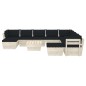 vidaXL Set Divani da Giardino su Pallet 11 pz con Cuscini Legno Abete 
