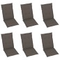 vidaXL Sedie da Giardino 6 pz e Cuscini Grigio Talpa Massello di Teak vidaXL Sedie da Giardino 6 pz e Cuscini Grigio Talpa Massello di Teak