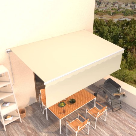 Tenda Retrattile Manuale con Parasole 5x3m Crema