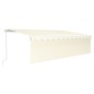 Tenda Retrattile Manuale con Parasole 5x3m Crema Tenda Retrattile Manuale con Parasole 5x3m Crema