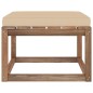 vidaXL Poggiapiedi da Giardino con Cuscino Beige vidaXL Poggiapiedi da Giardino con Cuscino Beige