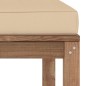 vidaXL Poggiapiedi da Giardino con Cuscino Beige vidaXL Poggiapiedi da Giardino con Cuscino Beige
