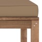 vidaXL Poggiapiedi da Giardino con Cuscino Grigio Talpa vidaXL Poggiapiedi da Giardino con Cuscino Grigio Talpa