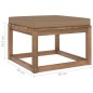 vidaXL Poggiapiedi da Giardino con Cuscino Grigio Talpa vidaXL Poggiapiedi da Giardino con Cuscino Grigio Talpa
