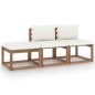 vidaXL Set Salotto Giardino Pallet Cuscini 3 pz Legno Pino Impregnato vidaXL Set Salotto Giardino Pallet Cuscini 3 pz Legno Pino Impregnato